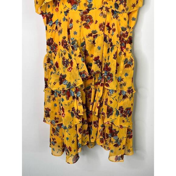 NWT Rebecca Minkoff Marla Tiered Ruffle Floral Print Mini Dress Women's Sz Small - Picture 8 of 12